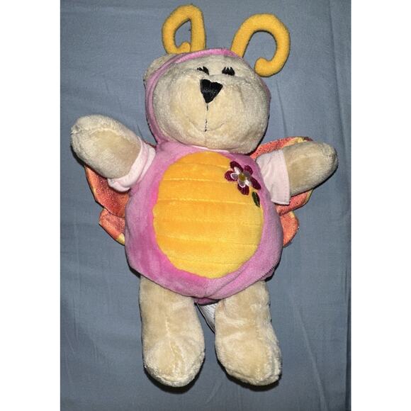 2008 Starbucks Bearista Butterfly Bear 74th Edition Plush Pink Spring - Picture 1 of 8